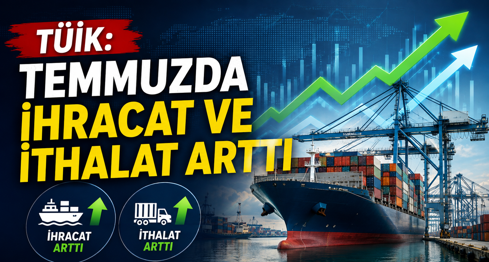 TÜİK: Temmuzda ihracat ve ithalat arttı