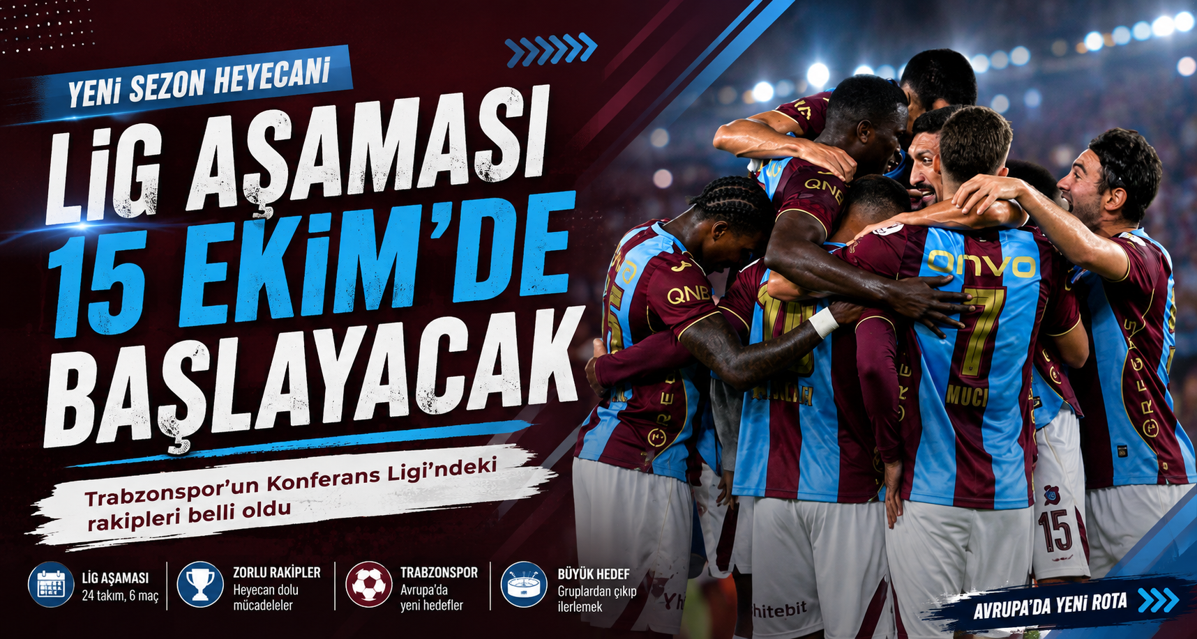 Trabzonspor’un Konferans Ligi’ndeki rakipleri belli oldu