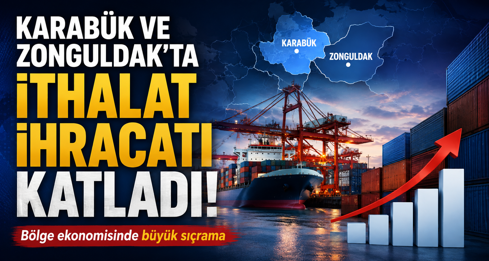 Karabük ve Zonguldak’ta ithalat ihracatı katladı