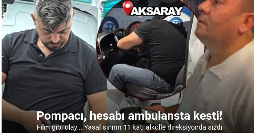 Yasal sınırın 11 katı üzerinde alkollü sürücü akaryakıt alırken direksiyonda sızdı