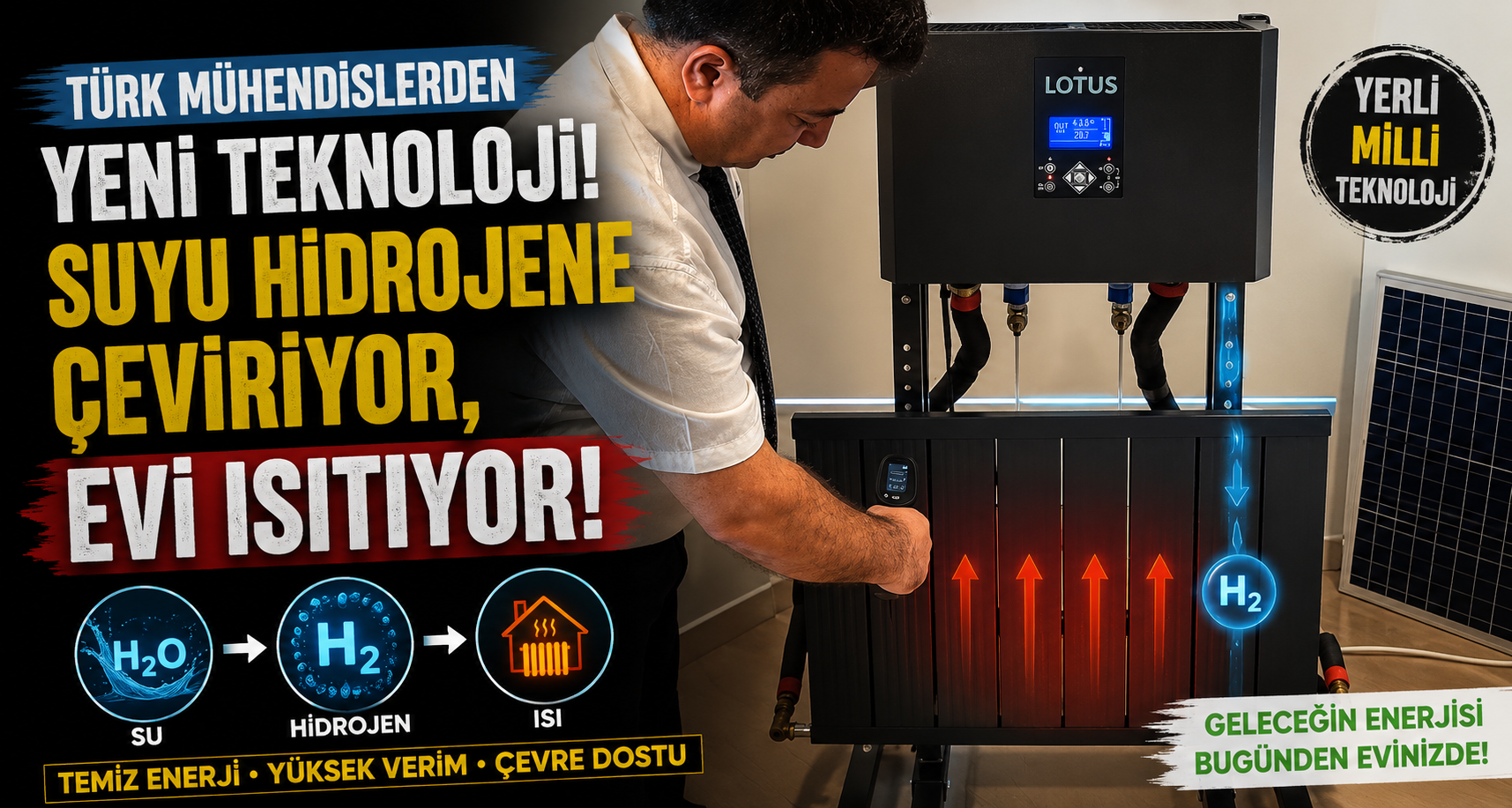Suyu hidrojene çeviriyor, evi ısıtıyor: Türk mühendislerden yeni teknoloji