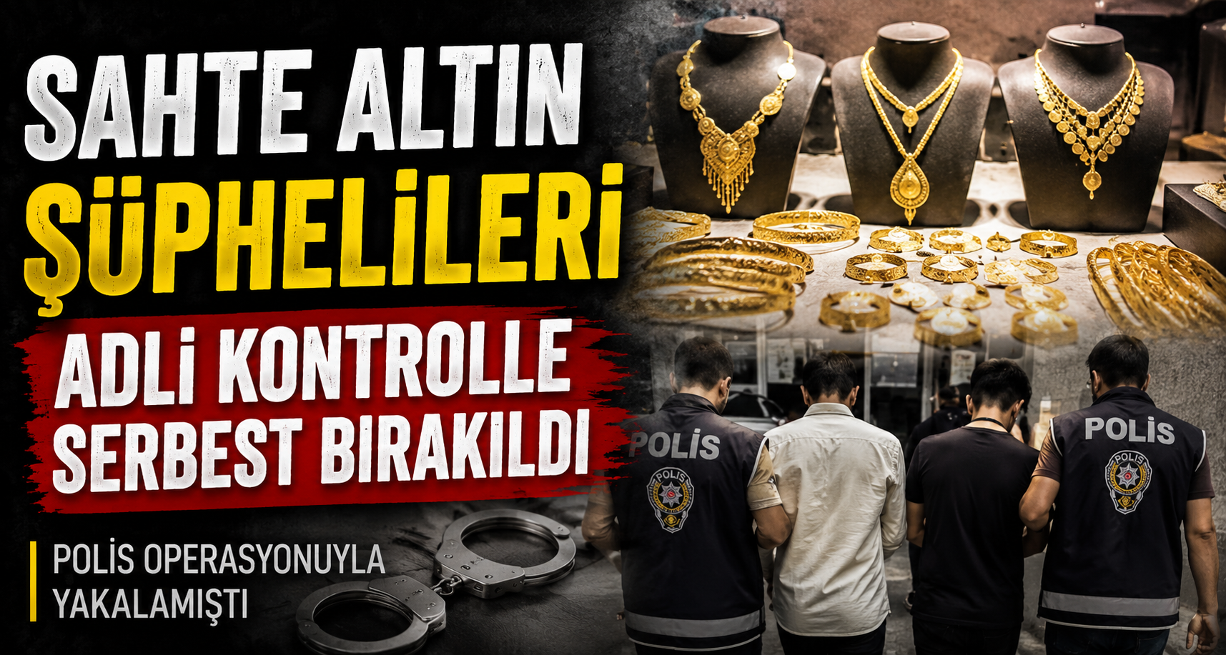 Sahte altın şüphelileri adli kontrolle serbest bırakıldı