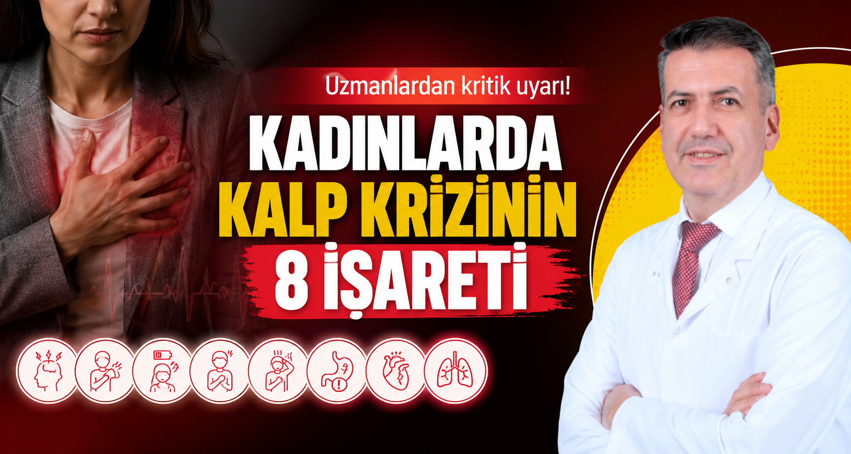 Kadınlarda kalp krizinin 8 işareti
