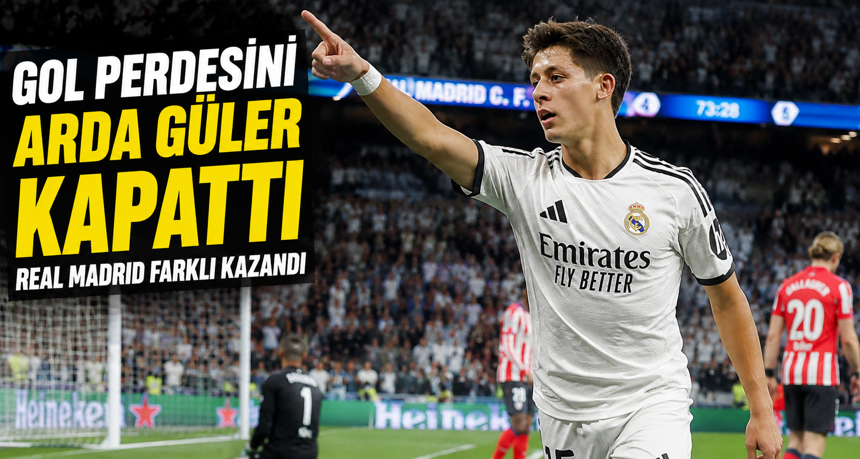 Gol perdesini Arda Güler kapattı, Real Madrid farklı kazandı