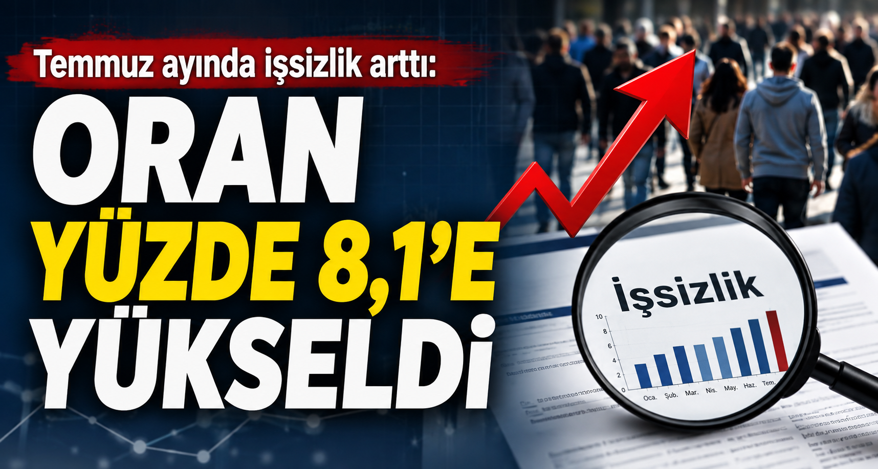 Temmuz ayında işsizlik arttı: Oran yüzde 8,1’e yükseldi