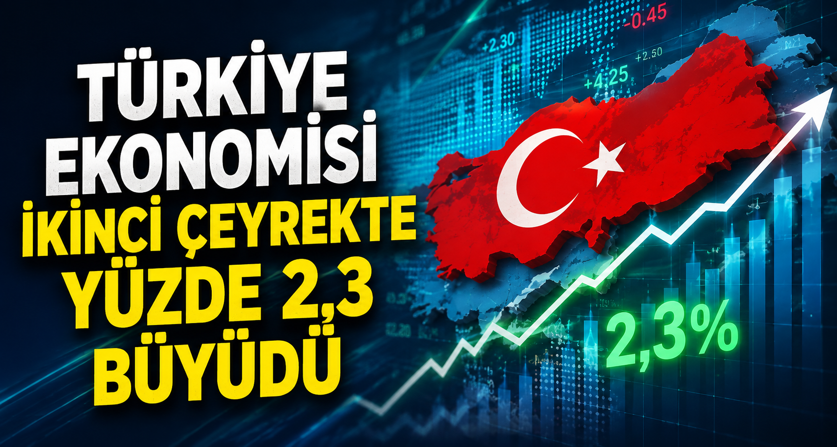 Türkiye ekonomisi ikinci çeyrekte yüzde 2,3 büyüdü