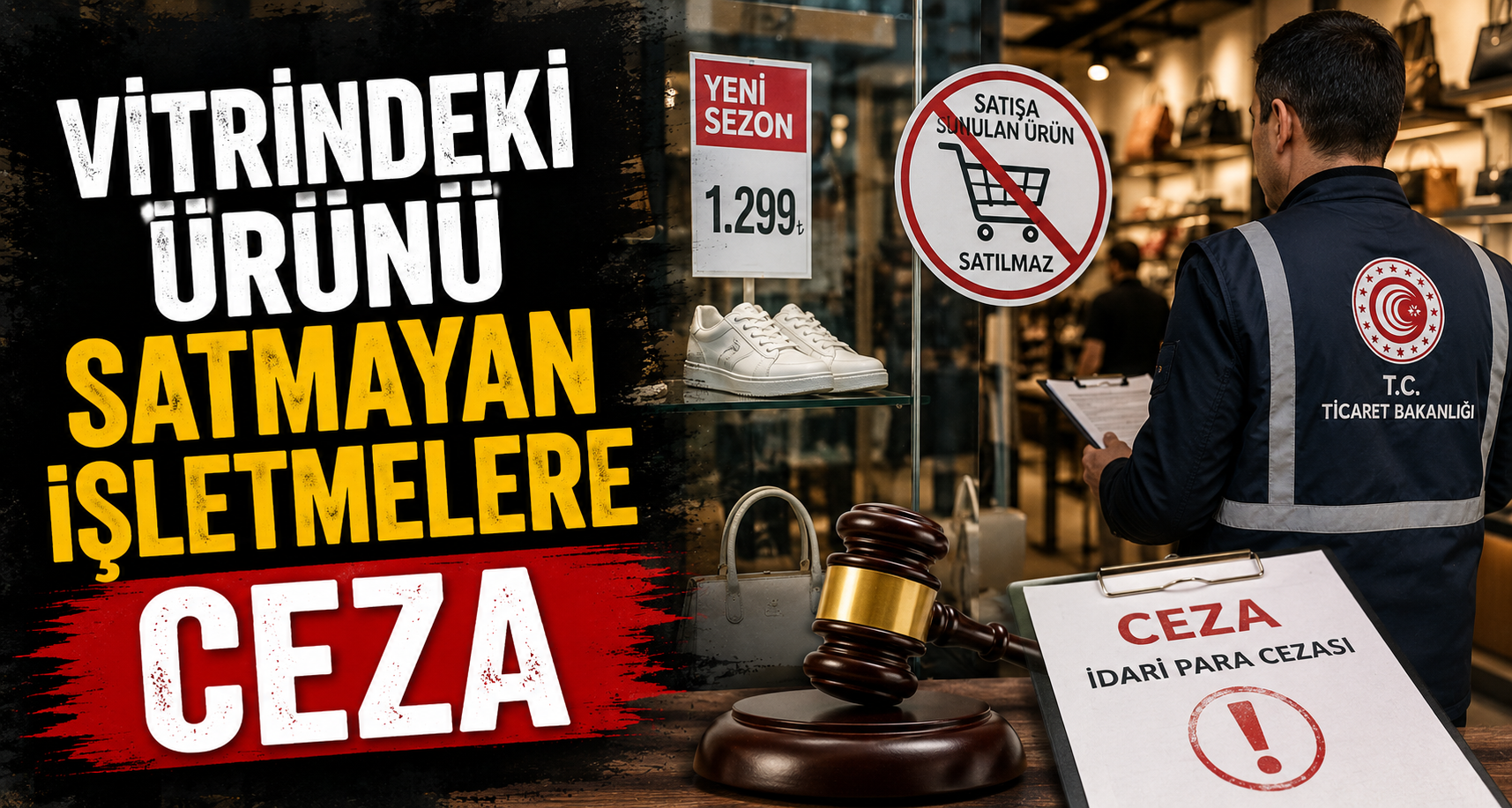 Vitrindeki ürünü satmayan işletmelere ceza