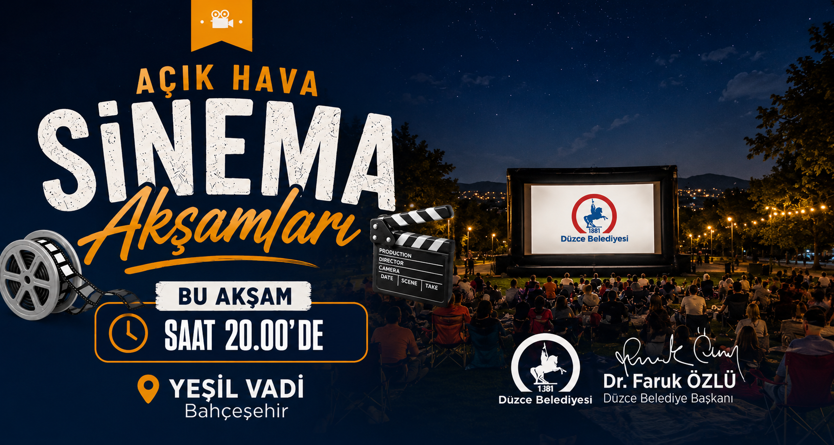 Açık Hava Sinema Akşamları Yeşil Vadi’de Devam Ediyor