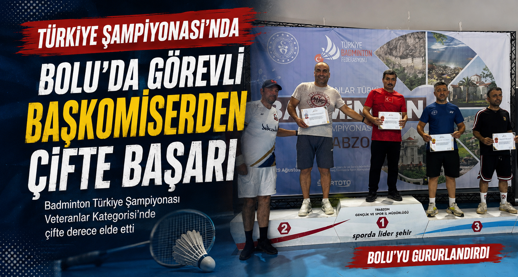 Türkiye Şampiyonası’nda Bolu’da görevli başkomiserden çifte başarı