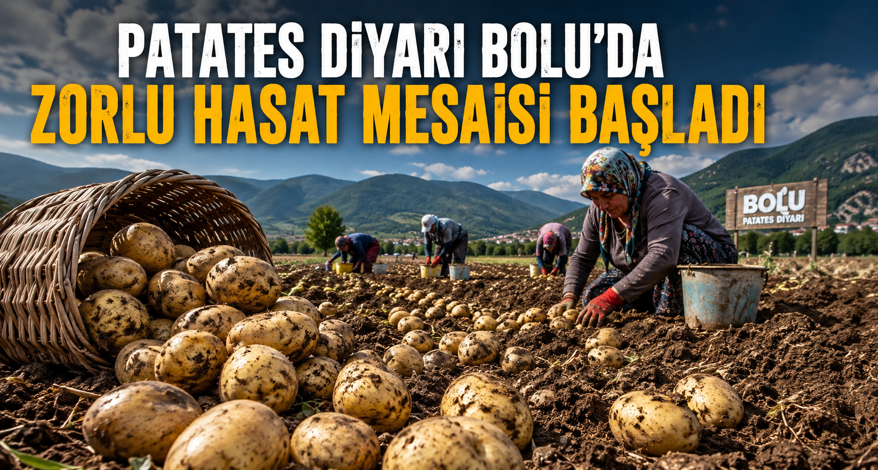Patates diyarı Bolu’da zorlu hasat mesaisi başladı
