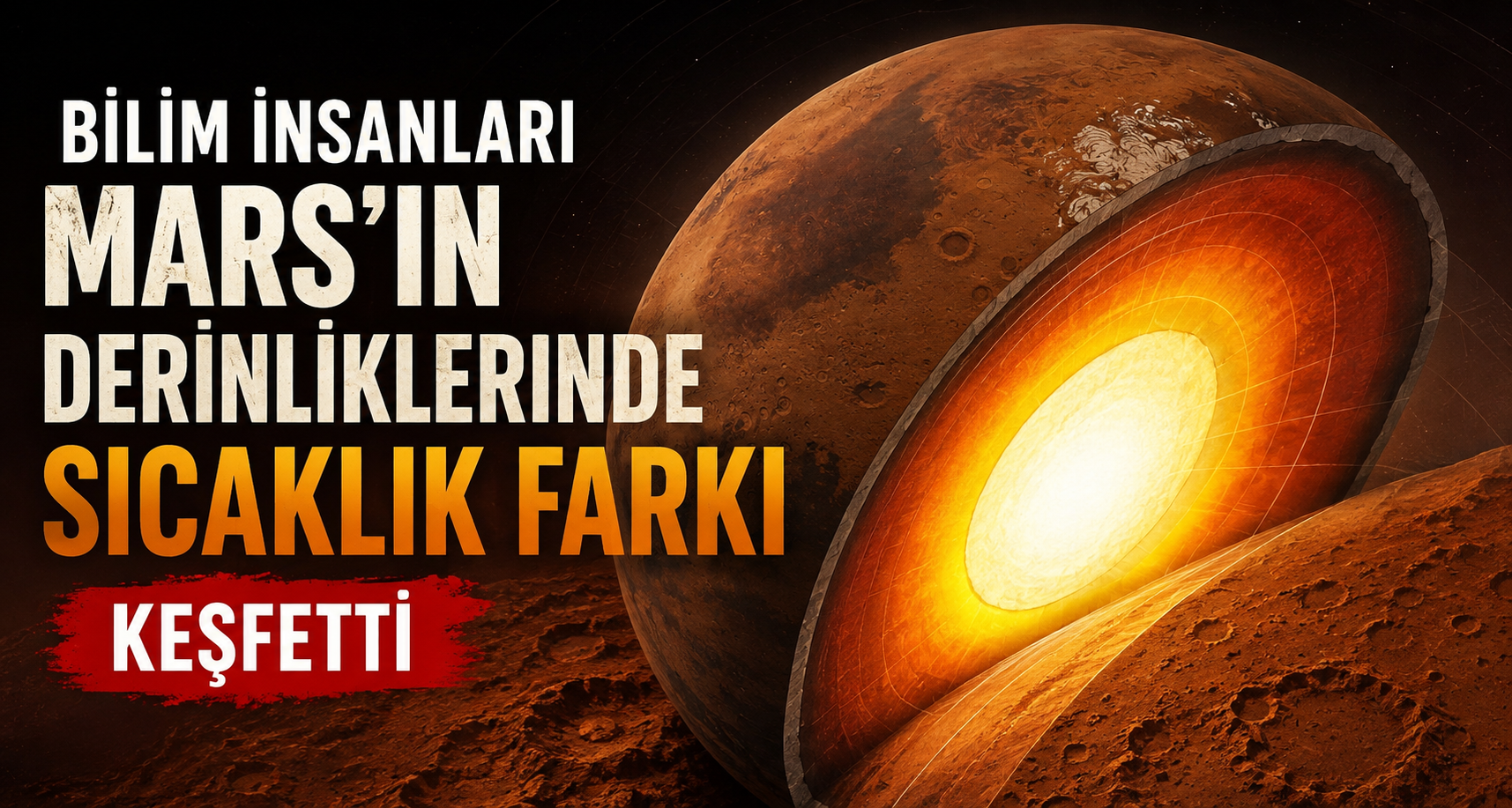 Bilim insanları Mars’ın derinliklerinde sıcaklık farkı keşfetti
