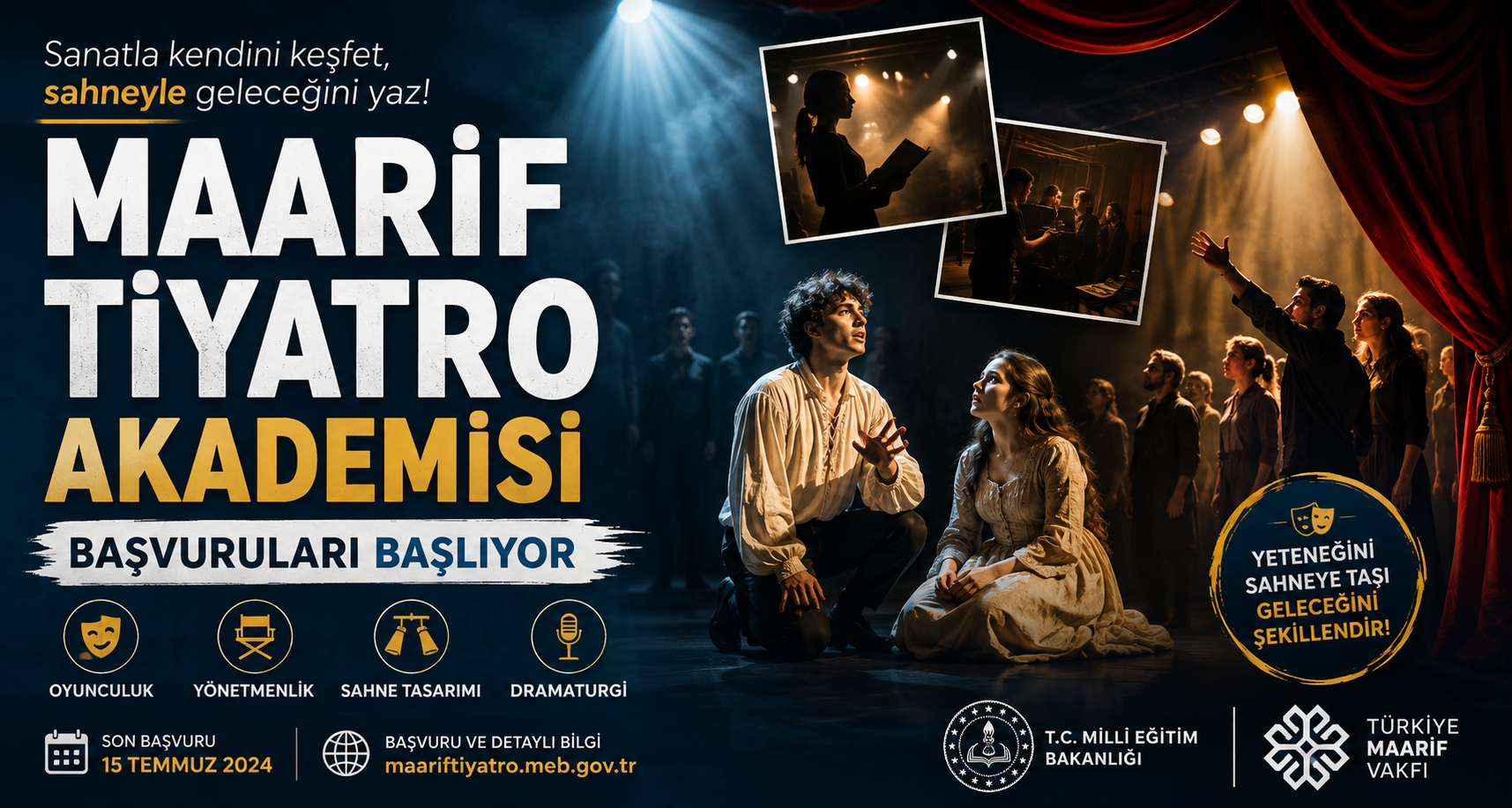 'Maarif Tiyatro Akademisi' başvuruları başlıyor