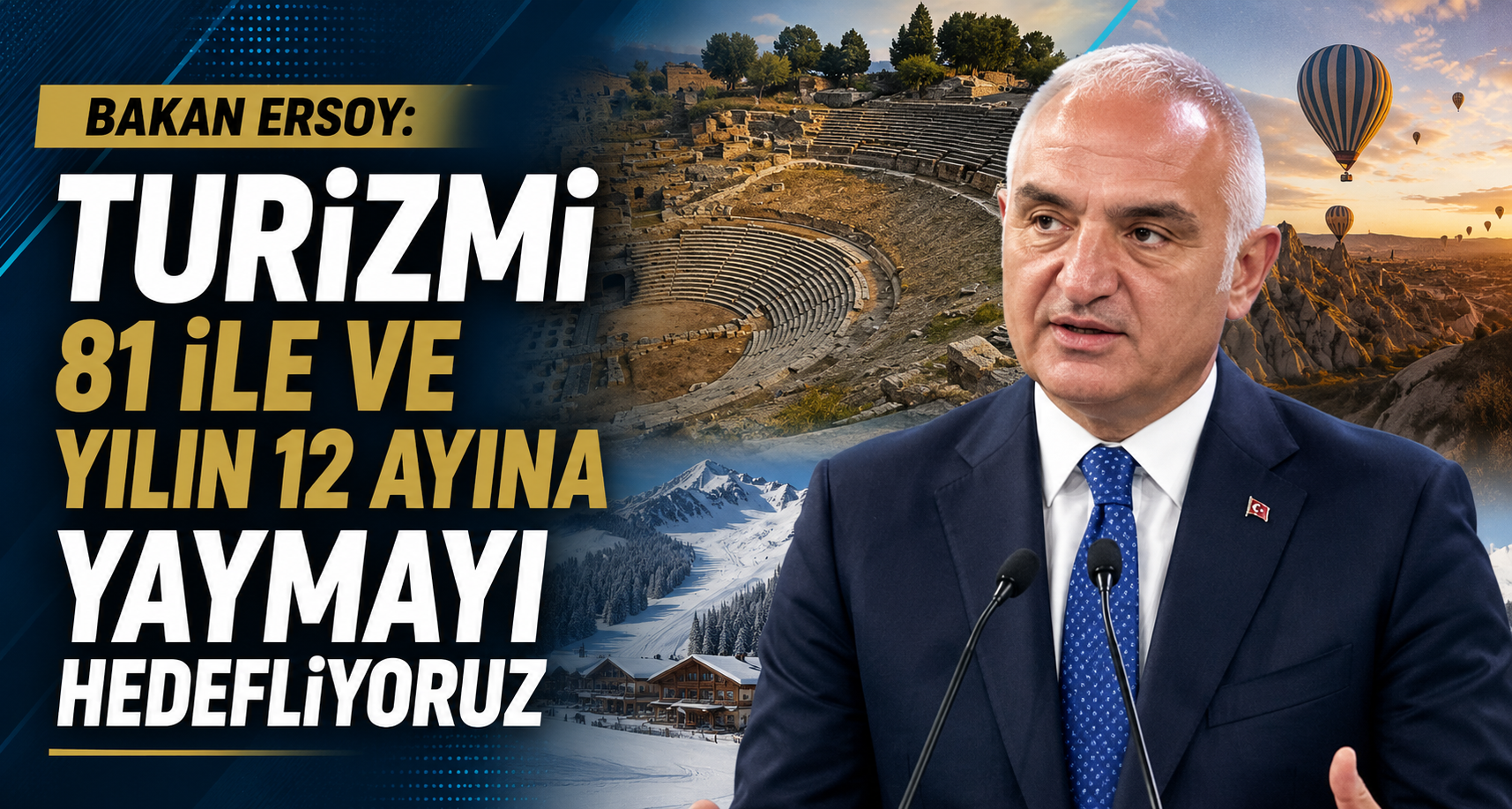 Bakan Ersoy: Turizmi 81 ile ve yılın 12 ayına yaymayı hedefliyoruz