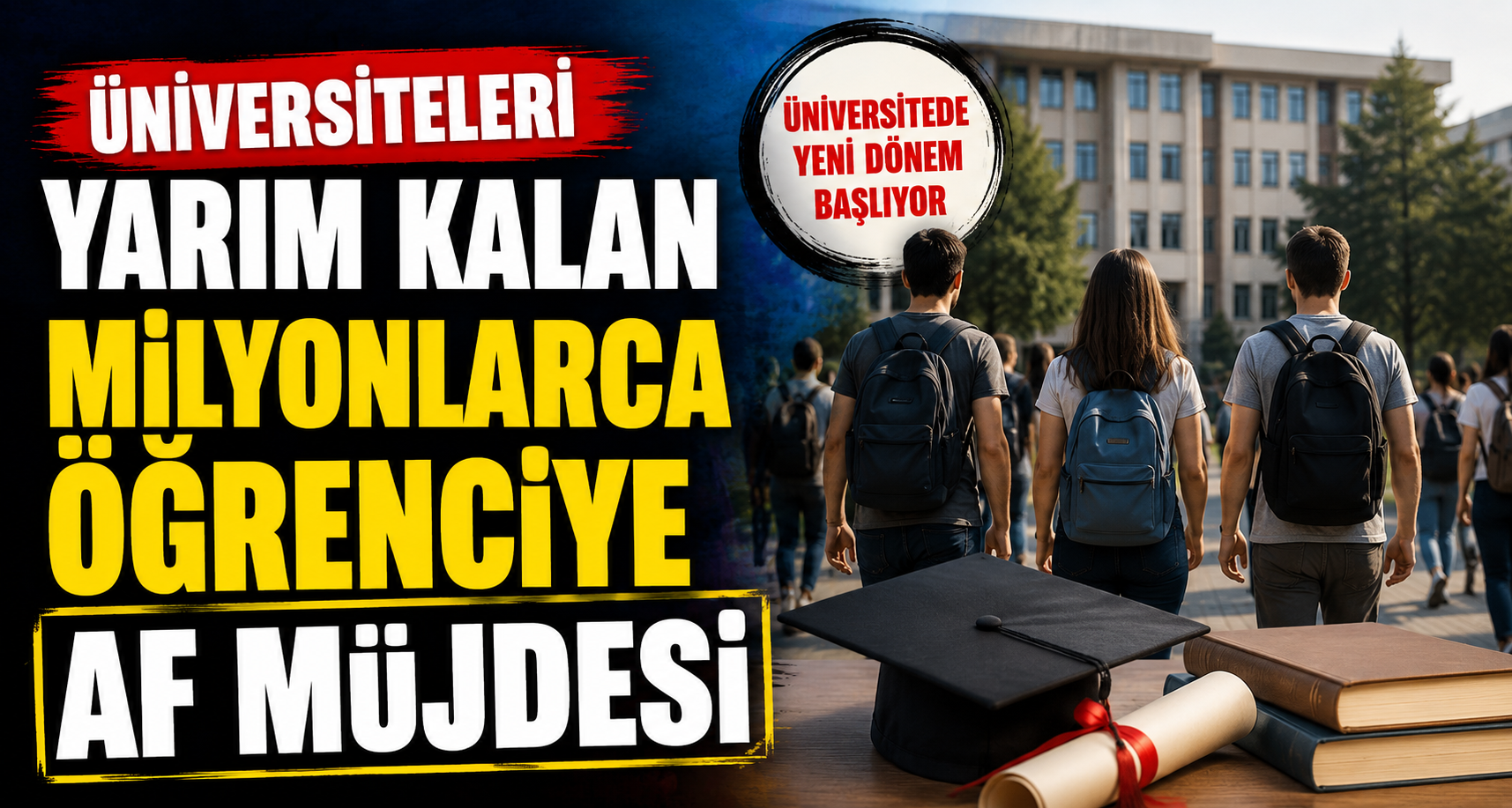 Üniversiteleri Yarım Kalan Milyonlarca Öğrenciye Af Müjdesi