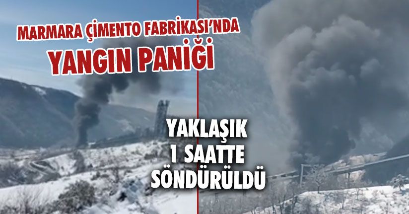 Marmara Çimento Fabrikasında Yangın