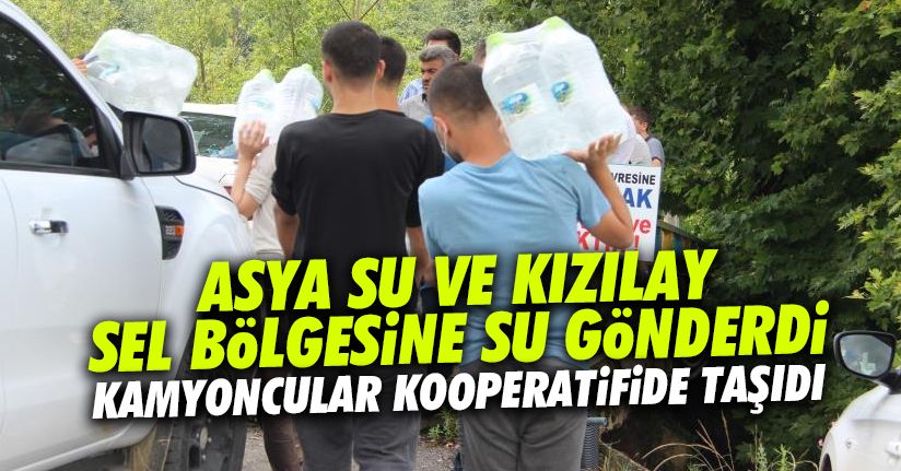 Asya Su ve Kızılay'dan sel bölgesine 35 ton içme suyu 